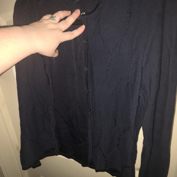 Brooks Brothers Navy Blue Cardigan Sweater Size Large - Picture 6 of 6